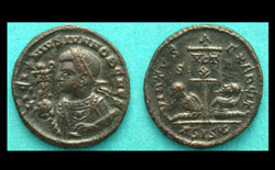 Licinius II, Siscia, Victory on Globe Portrait, WOW!